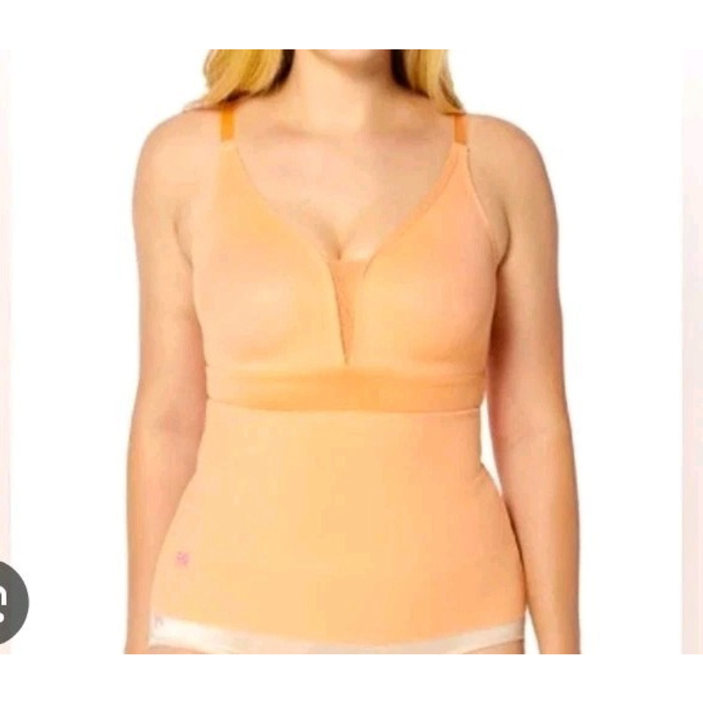 Ruby Ribbon Reina Camisole 1812 Women 42 Peach Orange Shaping Cami Tank Apricot - Picture 10 of 10